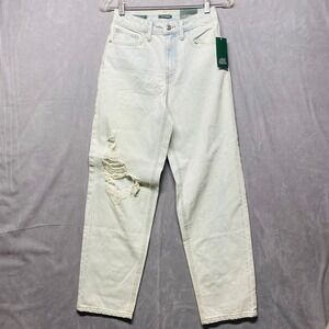 NWT Wild Fable Women's High Rise 90s Relaxed Straight Leg Jeans Distressed Sz 00